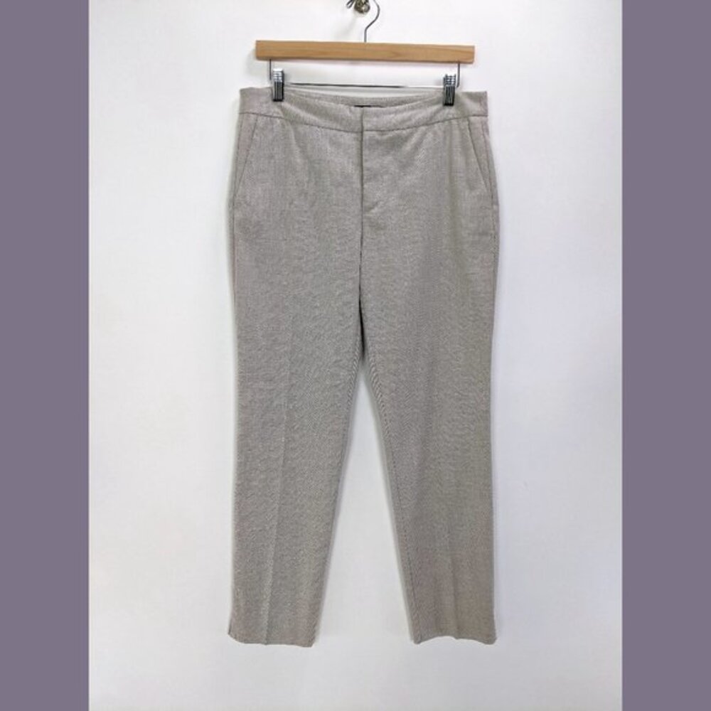 ZARA Size 6 Womens Flat Front Dress Pants in Gray Beige